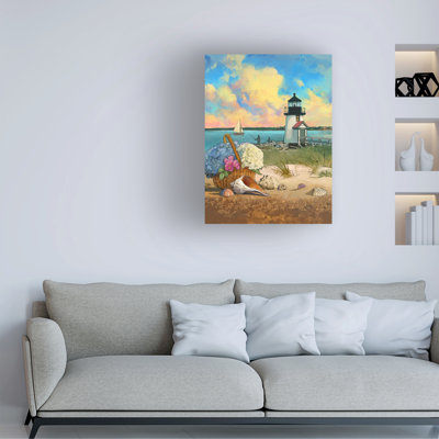 Art mural sur toile tendue - David Owens Illustration, art mural «Nantucket» pour le salon, la chambre à coucher ou le bureau - 24 x 32