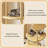 23.62"Home-use oak cat climbing frame and cat bed in natural wood color