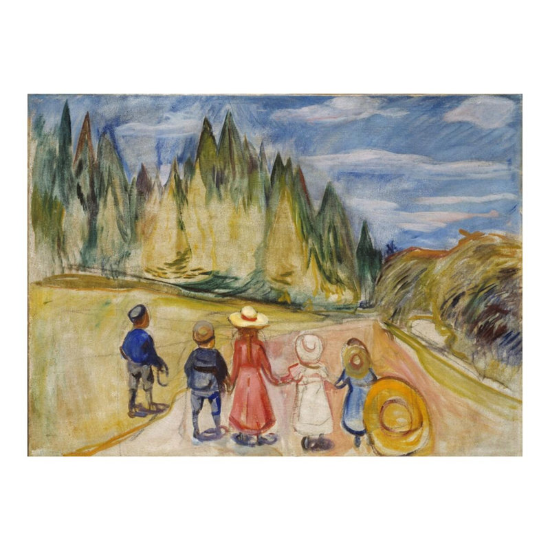 «The Fairytale Forest» par Edvard Munch - estampe numérique, H 16 po x l 20 po