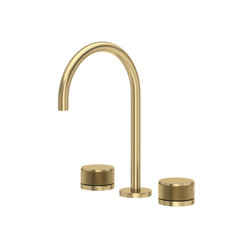 Amahle Widespread Lavatory Faucet With C-Spout, Antique Gold
