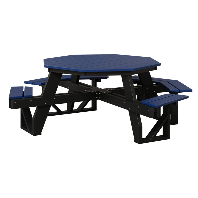 Table de pique-nique Ada, Pacific Blue Top/Black Base