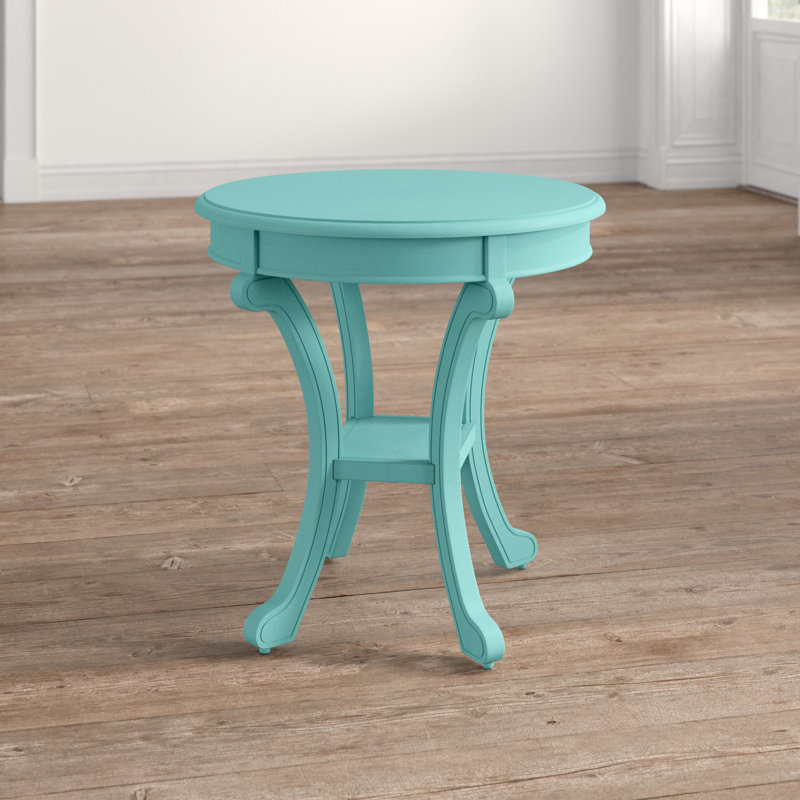Table de bout Carolena, Bleu Caraïbe antique