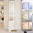 LED Dressing Mirror Cabinet With Adjustable Brightness, Multi-Layer Storage, And 3 Light Colors For Cosmetics And Jewelry