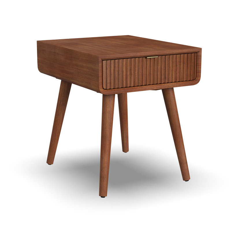 Ludwig Solid Wood End Table with Storage