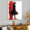 Monochromes rouges, noirs, sanglants, Portrait I - mode femme, impression d'art mural