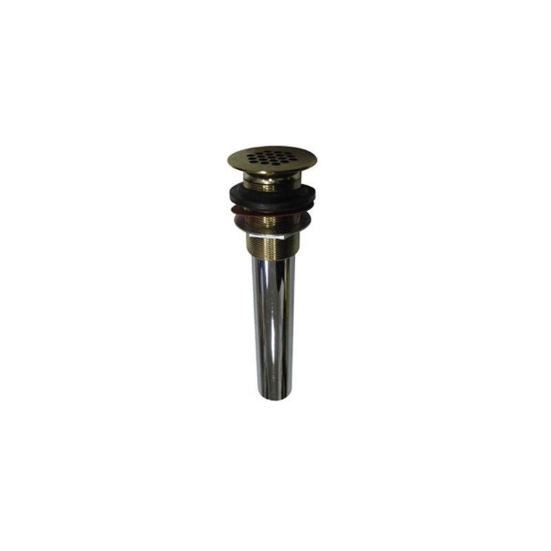 South Beach Grid Shower Drain, Polished Brass
