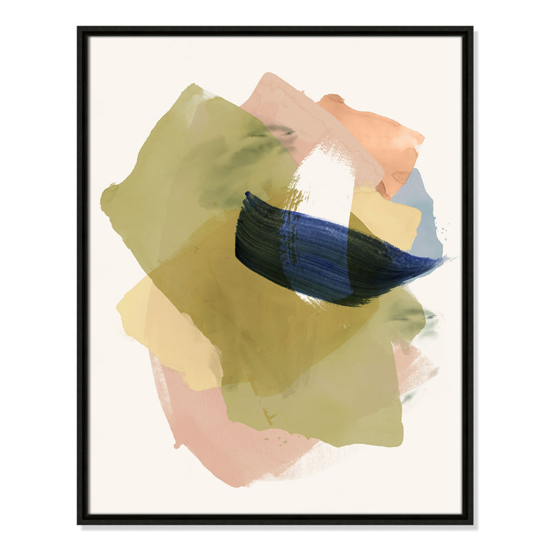«Brush and Whisper I Print» par , H 29,5 po x l 23,5 po, Flottant espresso