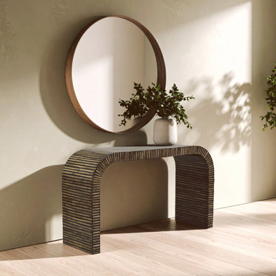 121cm Solid Wood Top Console Table