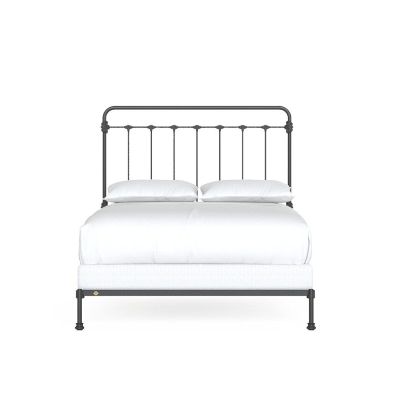 Lit en fer Picket Fence, Grand lit, Noir baroque