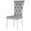 Chaise d'appoint rembourrée capitonnée (ensemble de 2)-1540857095