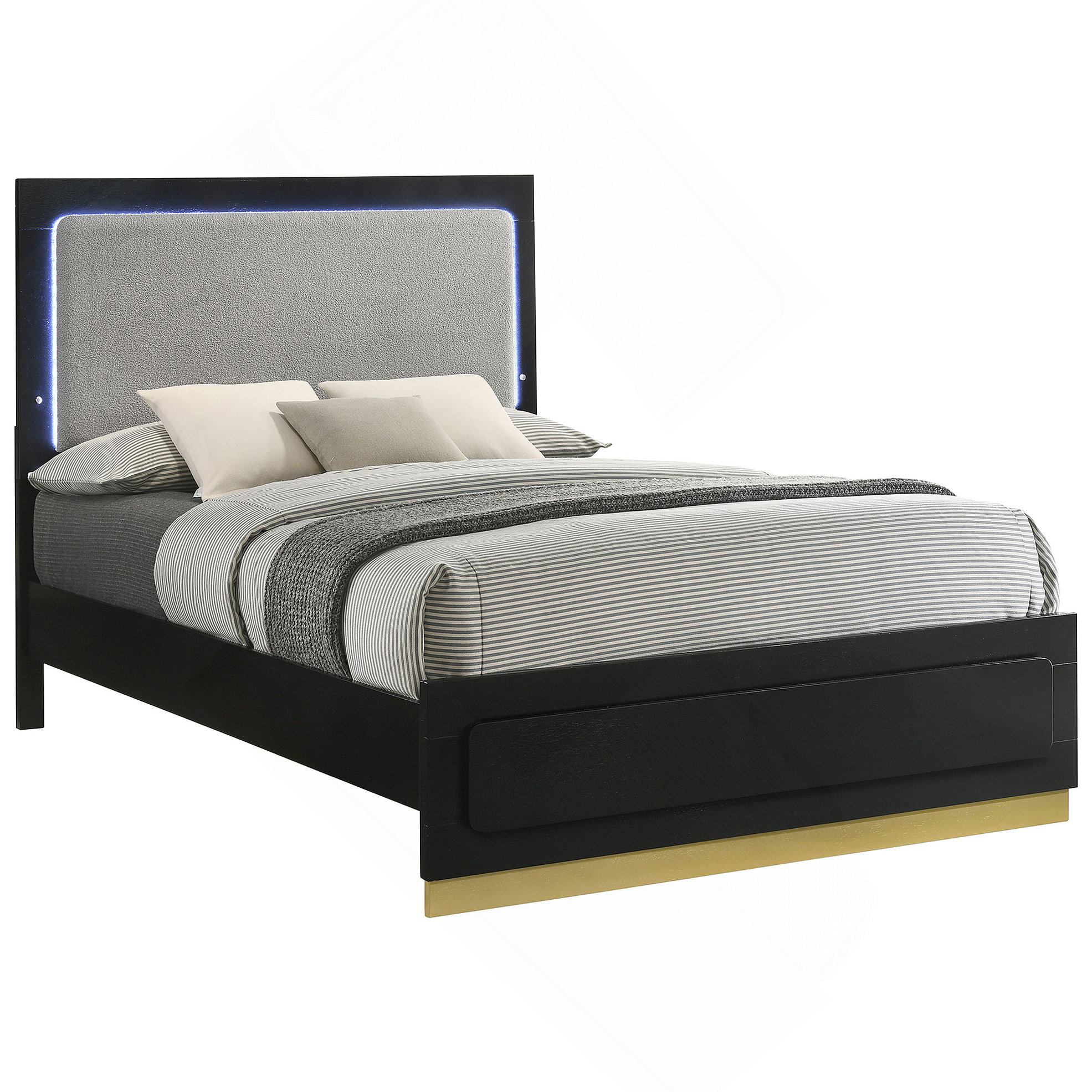 Latitude Run® Sophisticated Modern Eastern King Panel Bed with Rounded ...