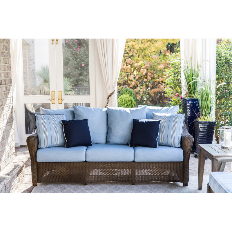 Reflections Outdoor 3 - Seat Patio Sofa, Ivory, Demo Stone