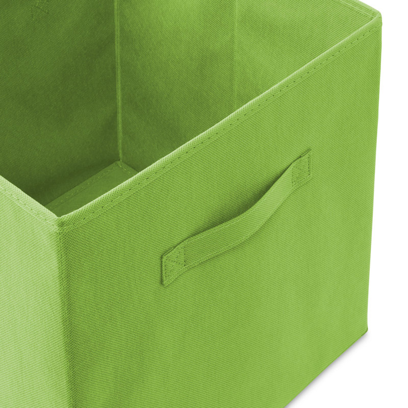 Casafield Fabric Decorative Bin, 12, Lime Green