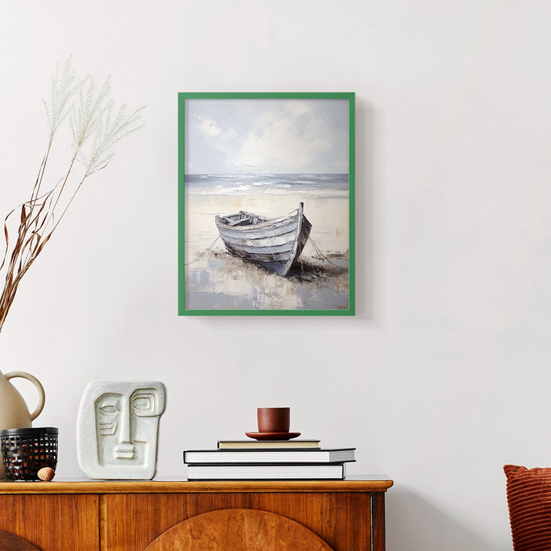 NAUTICAL Series CDXCII - Impression encadrée de qualité supérieure - Prêt à être accroché - Aucun clou requis, Vert