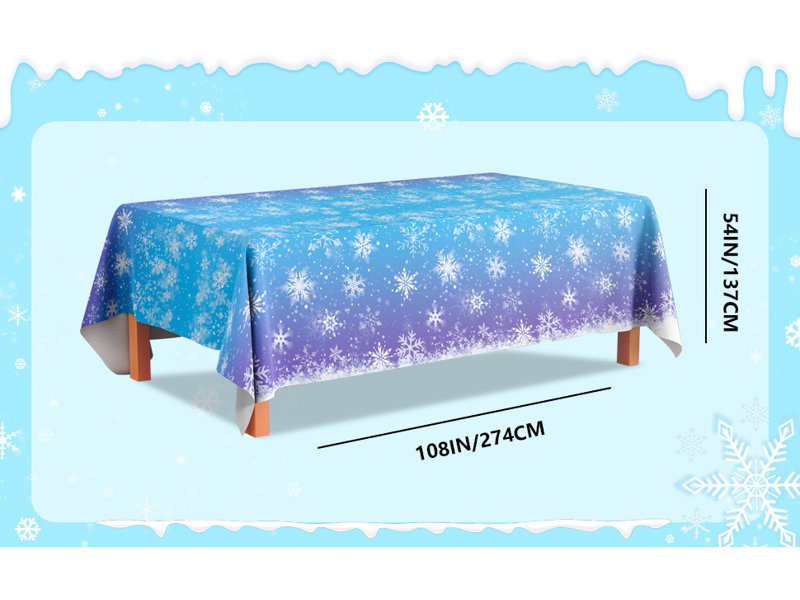 Nappe Snowflake, ensemble de nappe 3 pièces Winter Wonderland