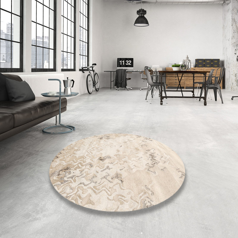 Abstract Indoor Rug, Round 5'
