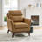 Mariessa Genuine Leather Pocket Spring Armchair with Solid Wood Legs-871448135