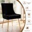 Chaise d'appoint rembourrée en velours avec pieds dorés -2078051676-2076929128