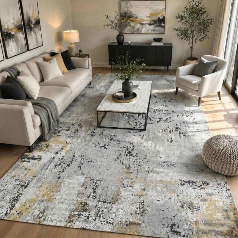 Brazell Abstract Indoor Rug, Rectangle 2' x 3'