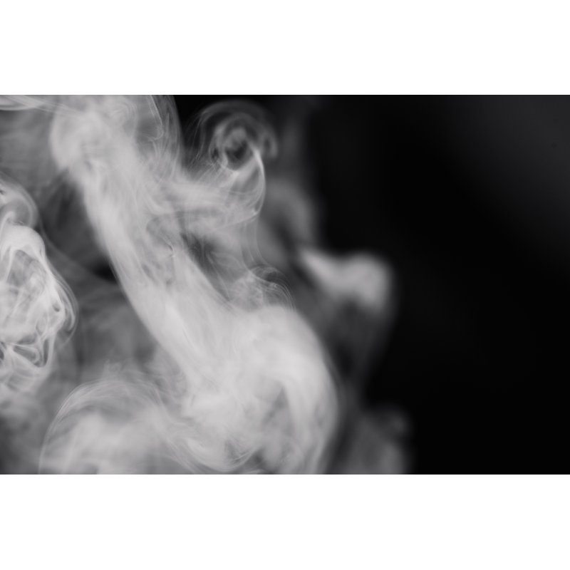 Smoke On Black Background by Radu Bighian - Wrapped Canvas Print, 30cm H x 46cm W x 3.8cm D