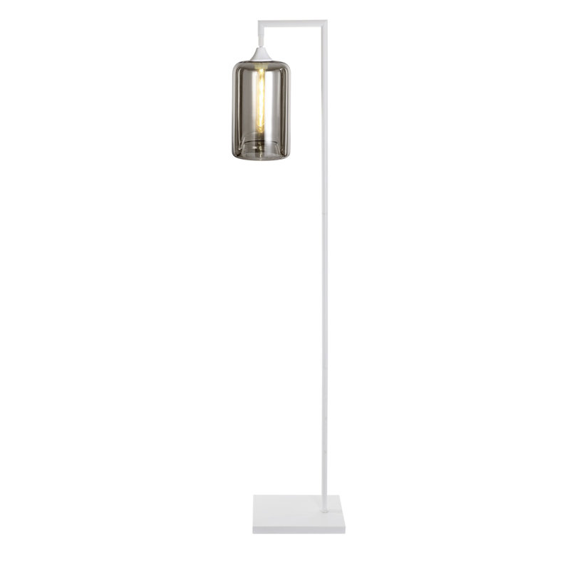 Aetna 155cm Task Floor Lamp, Smoke, White