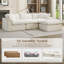 Canapé modulaire moderne en chenille avec repose-pieds mobile, aucun assemblage requis-915066270-915066272-965996336