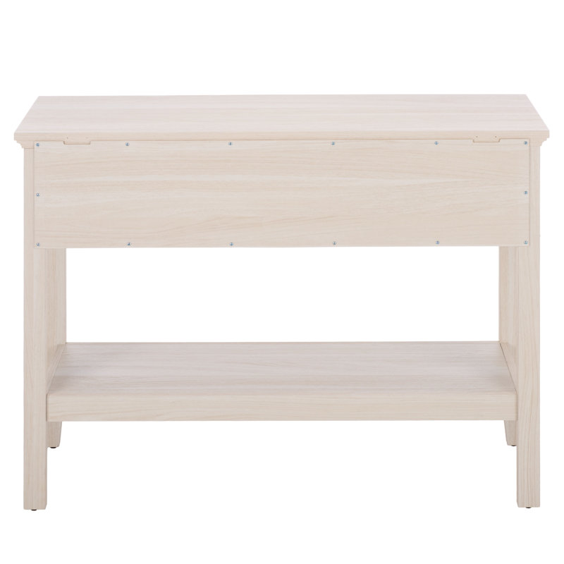 Quinta 2 Drawer 1 Shelf Console, White Oak