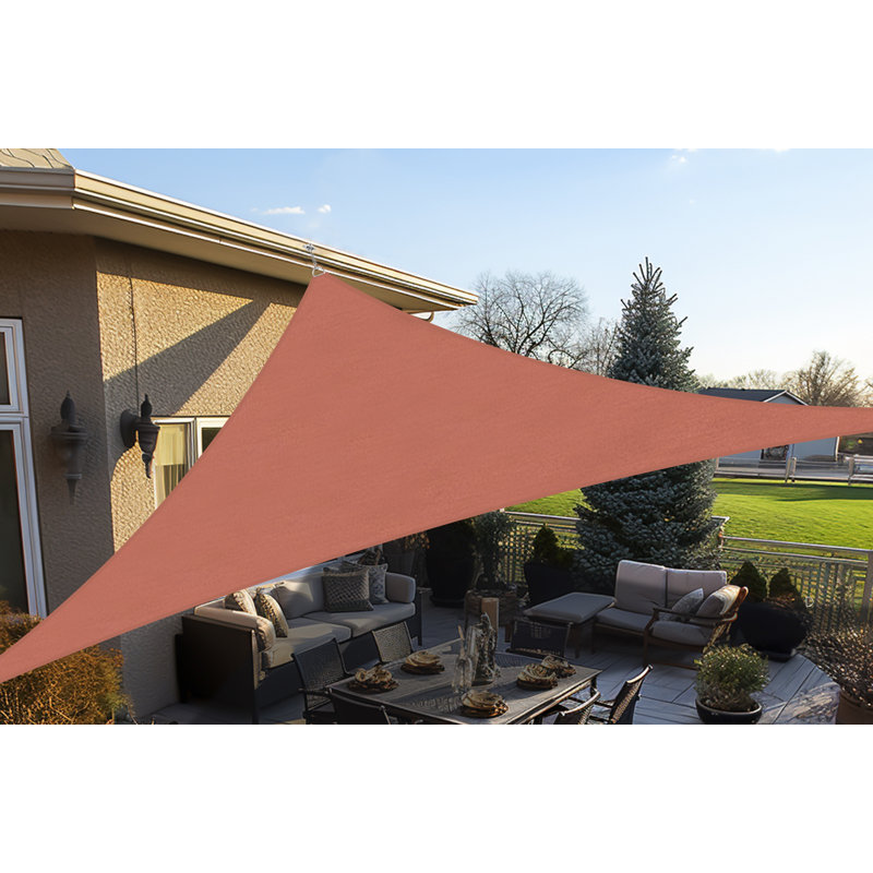 11' x 15' Triangle Shade Sail, Rust Red