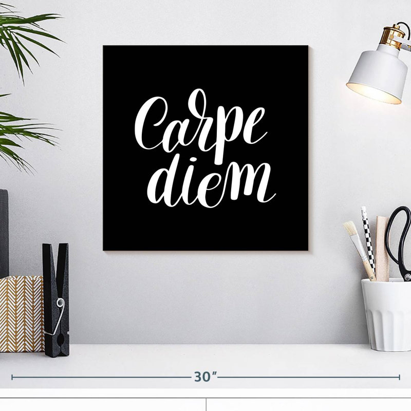 Tergel Carpe Diem Typography, 16" H x 16" W