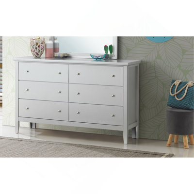 Commode 6 tiroirs avec boutons ronds