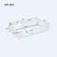 Lit plateforme simple en bois blanc avec garde-corps-119371824