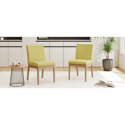 Chaises de salle à manger en tissu de 2 - P 23,03 po x l 17,52 po x H 32,09 po, siège de 19,25 po, assemblage requis Charmant et confortable