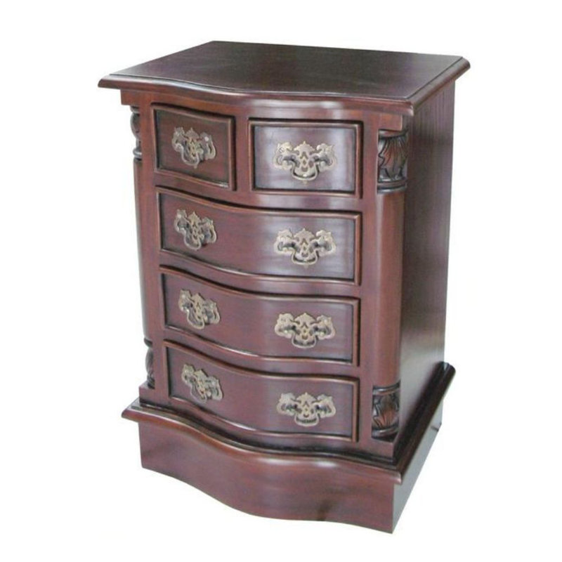 45cm W Solid Wood Bedside Table, Wax