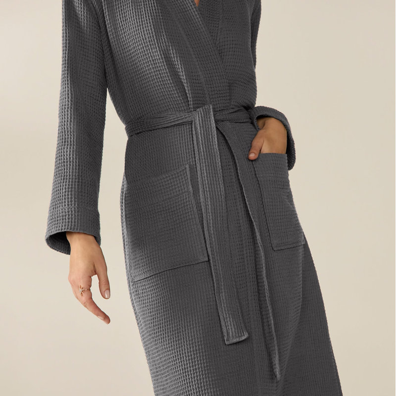 Pebbled Terry Robe, Large/XLarge, Shadow