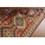 Tapis oriental géométrique Kazak noué à la main 4 x 6