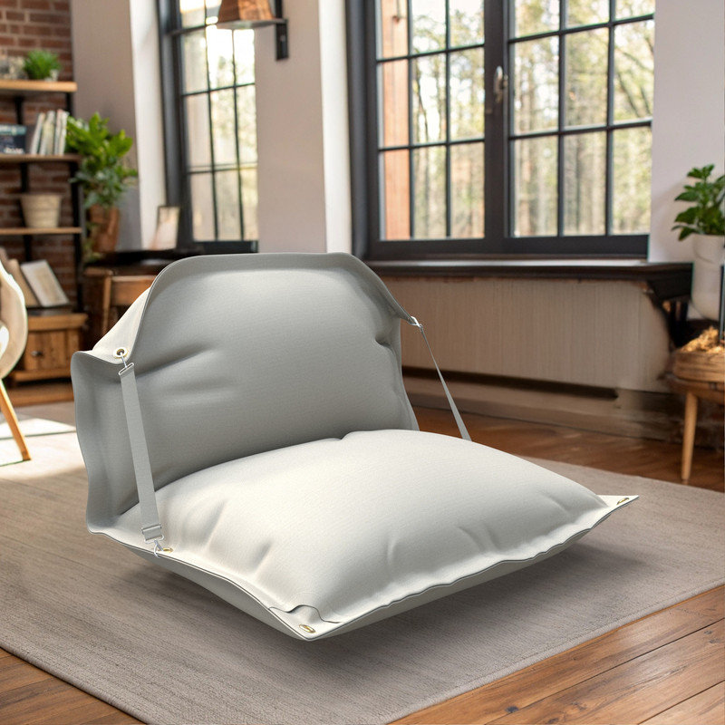Housse pour fauteuil à billes Sunbrella (sac seulement, grand), H 10 po x l 47 po x P 63 po, Toile naturel