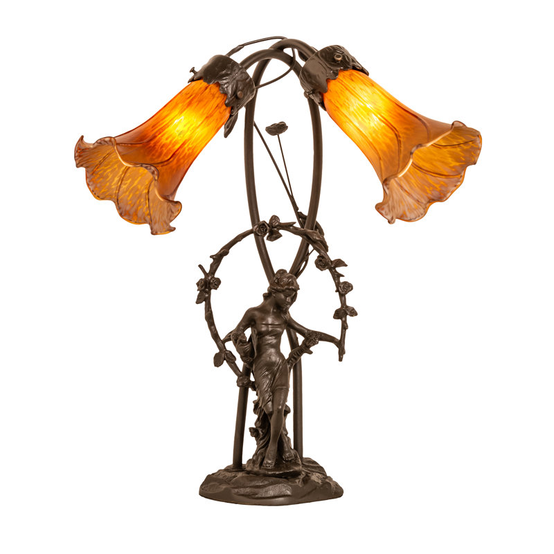 Trellis Girl Lily Table Lamp, Amber