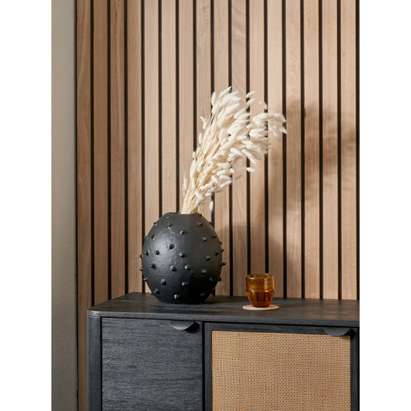 Handmade Aluminimum Table Vase, Black