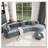 Boneless 132" Modern Sectional Sofa With Curved Design, 2-Piece Chenille Modular Couch With 4 Pillows, Plush Sponge & Spring Cushion-806906712