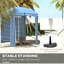 Parasol de plage portatif 5,9 pi x 5,9 pi Outsunny-639560357