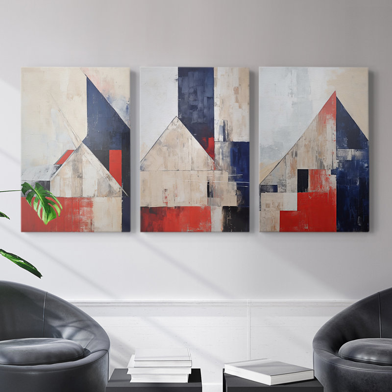 Grange Americana Series XIX - ensemble de toiles tendues avec châssis Premium - prêt à être accroché