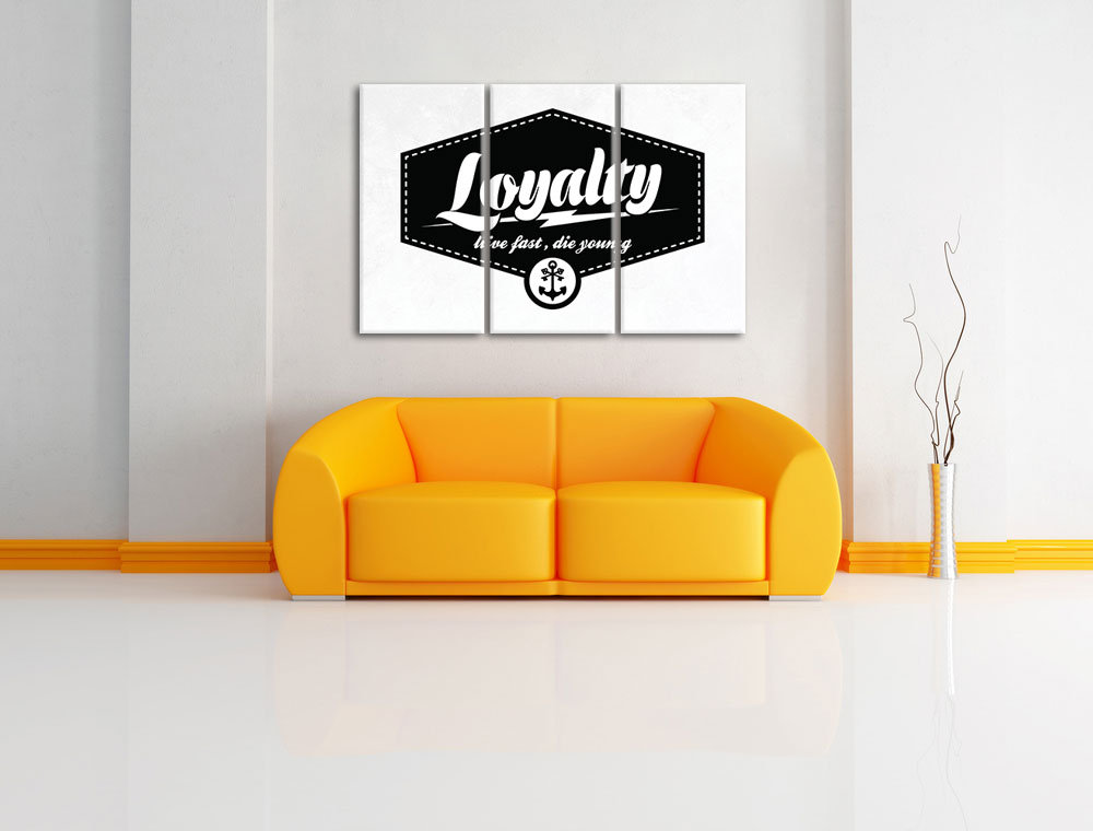 3-tlg. Leinwandbilder-Set „Loyalty“, Grafikdruck