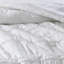 Édredon en microfibre 5 pièces pour très grand lit, blanc, très élégant à volants, microfibre blanche-120258283