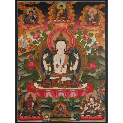 Chenrezig (Avalokiteshvara) (Thangka sans brocart)