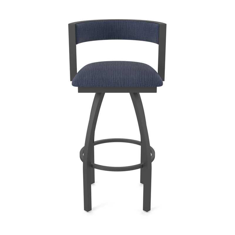 Tabouret Artémis, Étain, Tabouret de bar (siège d'une hauteur de 36 po), Tissu - ancre graphique