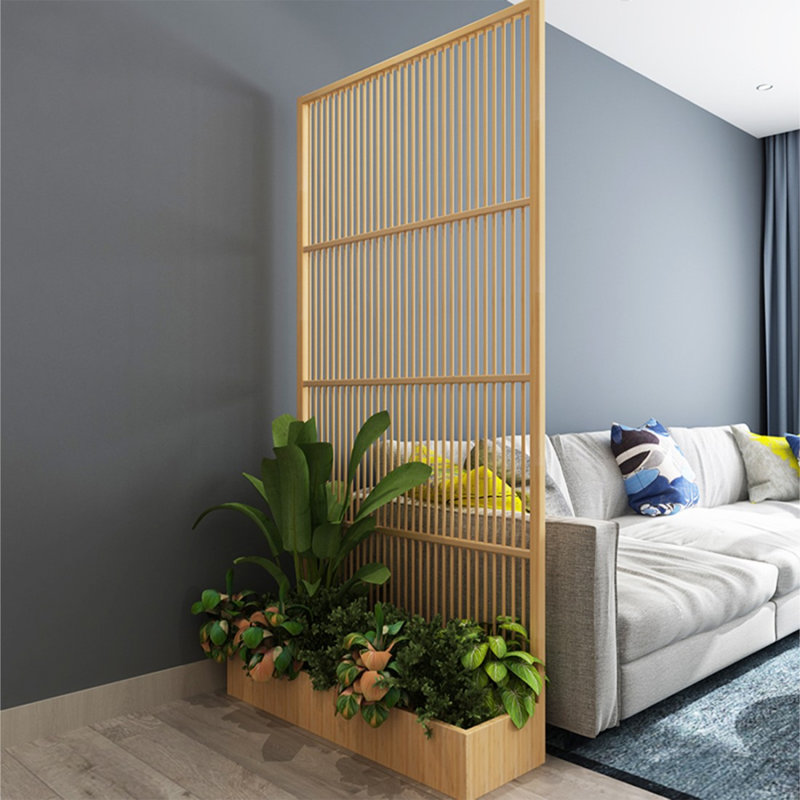 Cloison 1 pièce en bois massif Burlywood, H 75,98 po x l 47,24 po x P 11,81 po