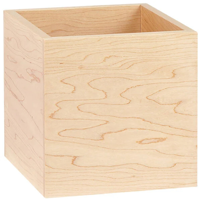 Phillip Blonde Maple Wood Merchandiser Box 0ADA764B54C943B1AC721FE6A473248E, Brown, 5.7" H x 5.7" W x 5.7" D