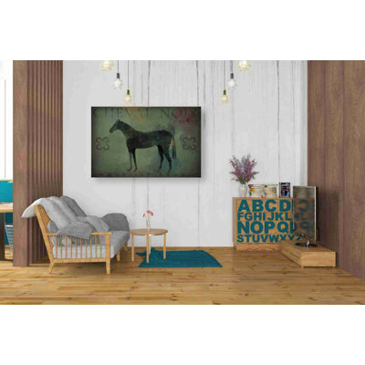 Cheval noir v1 - Impression sur toile tendue