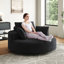 Fauteuil-lit en velours côtelé pivotant à 360 degrés à 55 degrés pour chambre de projection et chambre à coucher avec effort