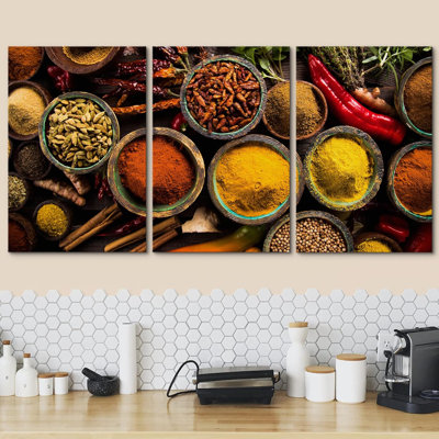 Indian Garam Masala Turmeric Spice Blend Food Kitchen & Cooking Photography Realism Decor